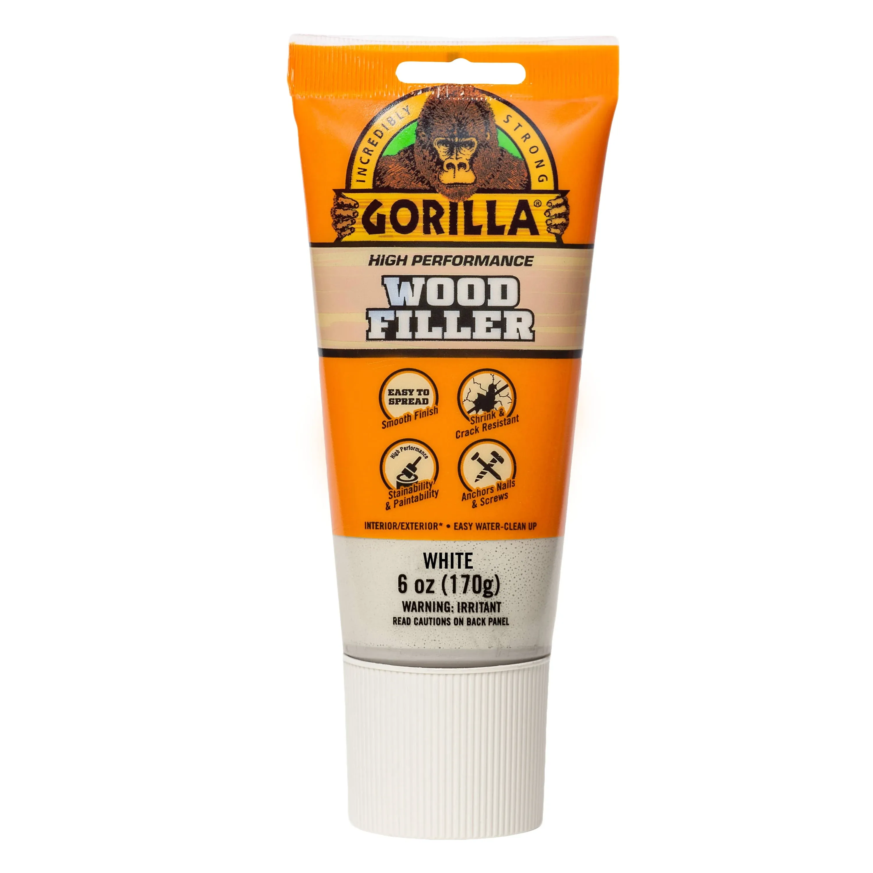 Gorilla 6 oz White Wood Filler Tube