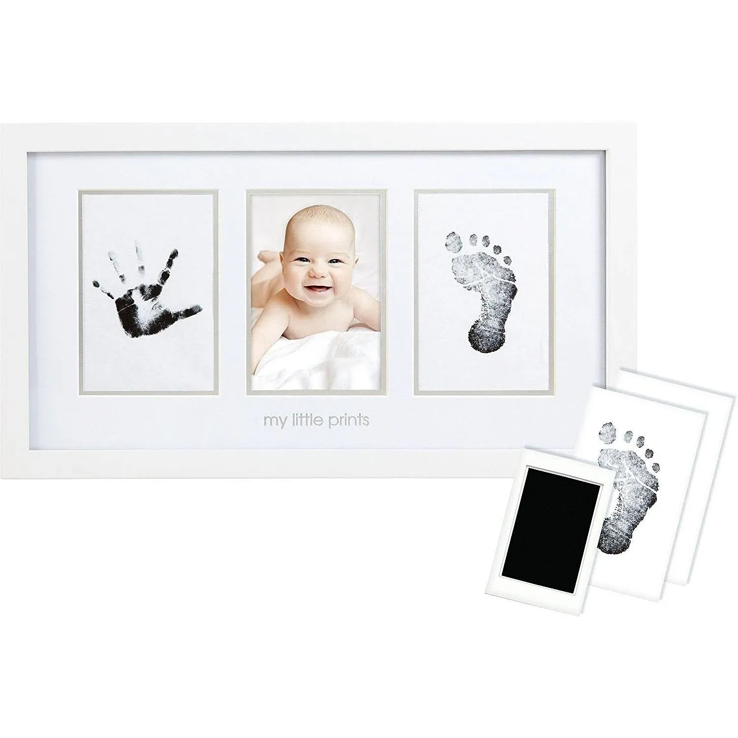 Pearhead Babyprints Newborn Baby Handprint and Footprint Photo Frame Kit