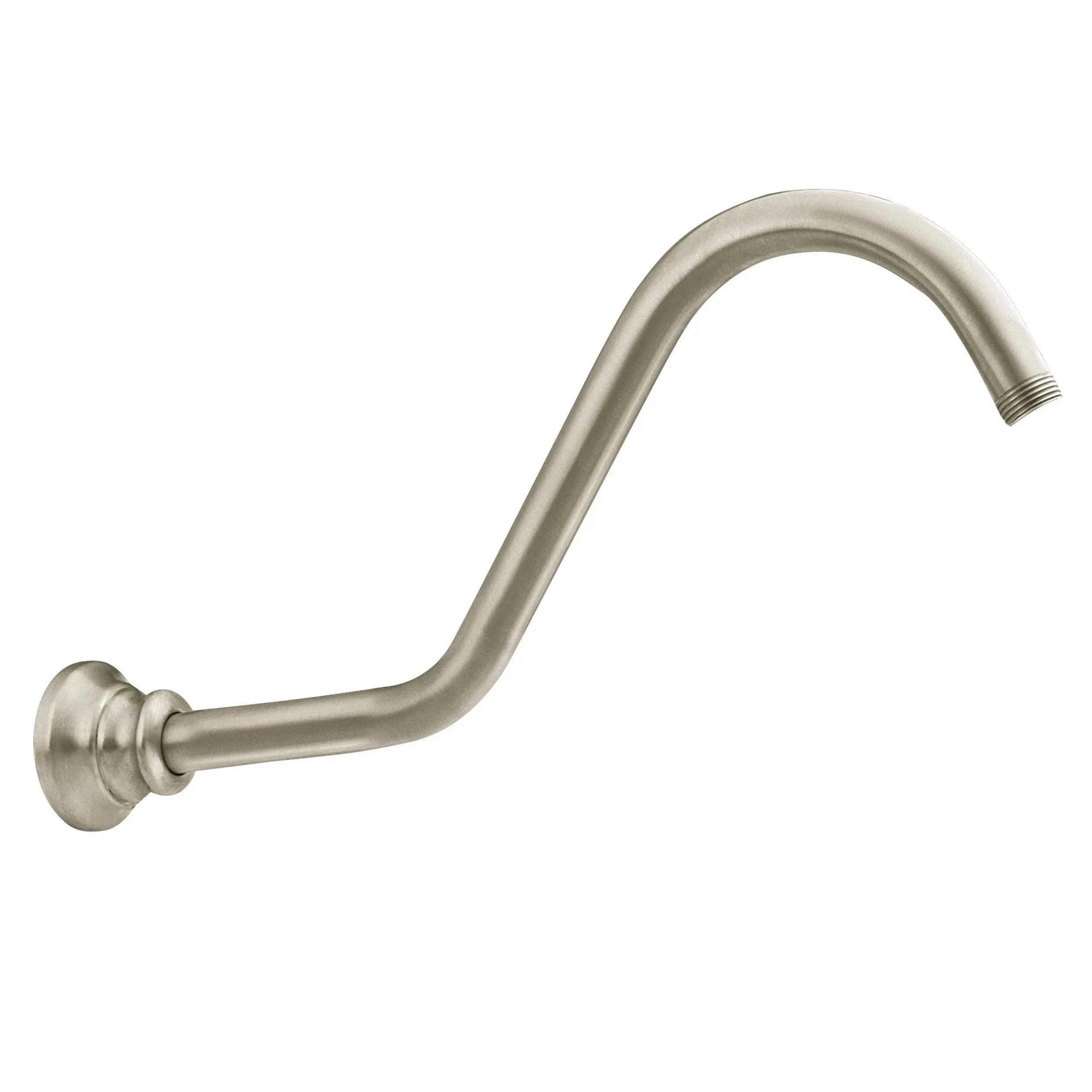 Moen S113BN Waterhill Replacement Extension Curved Shower Arm, Brushed Nickel