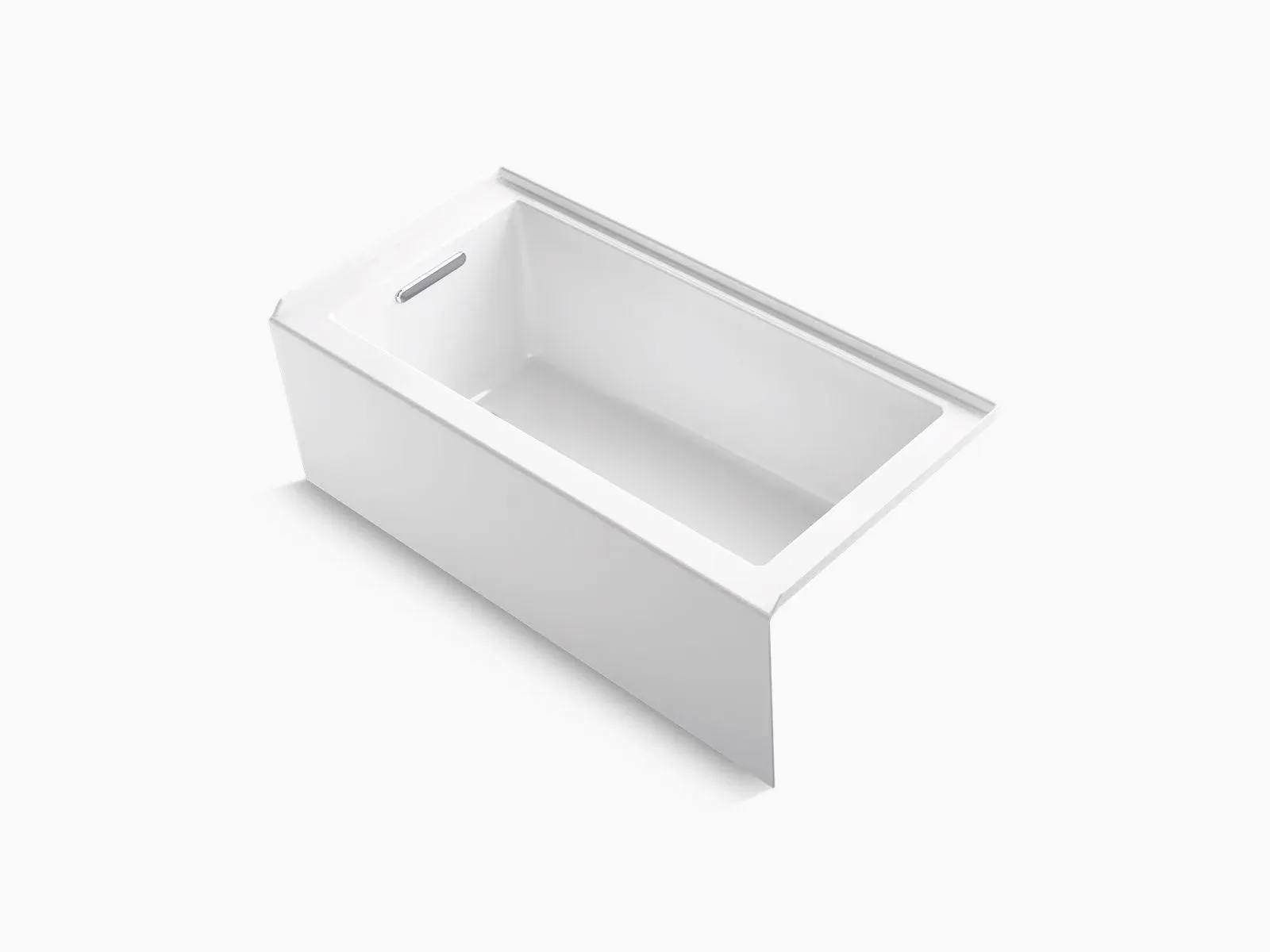 Kohler Underscore K-1956-LA-0 White 60" x 30" Alcove Bath, Left Drain