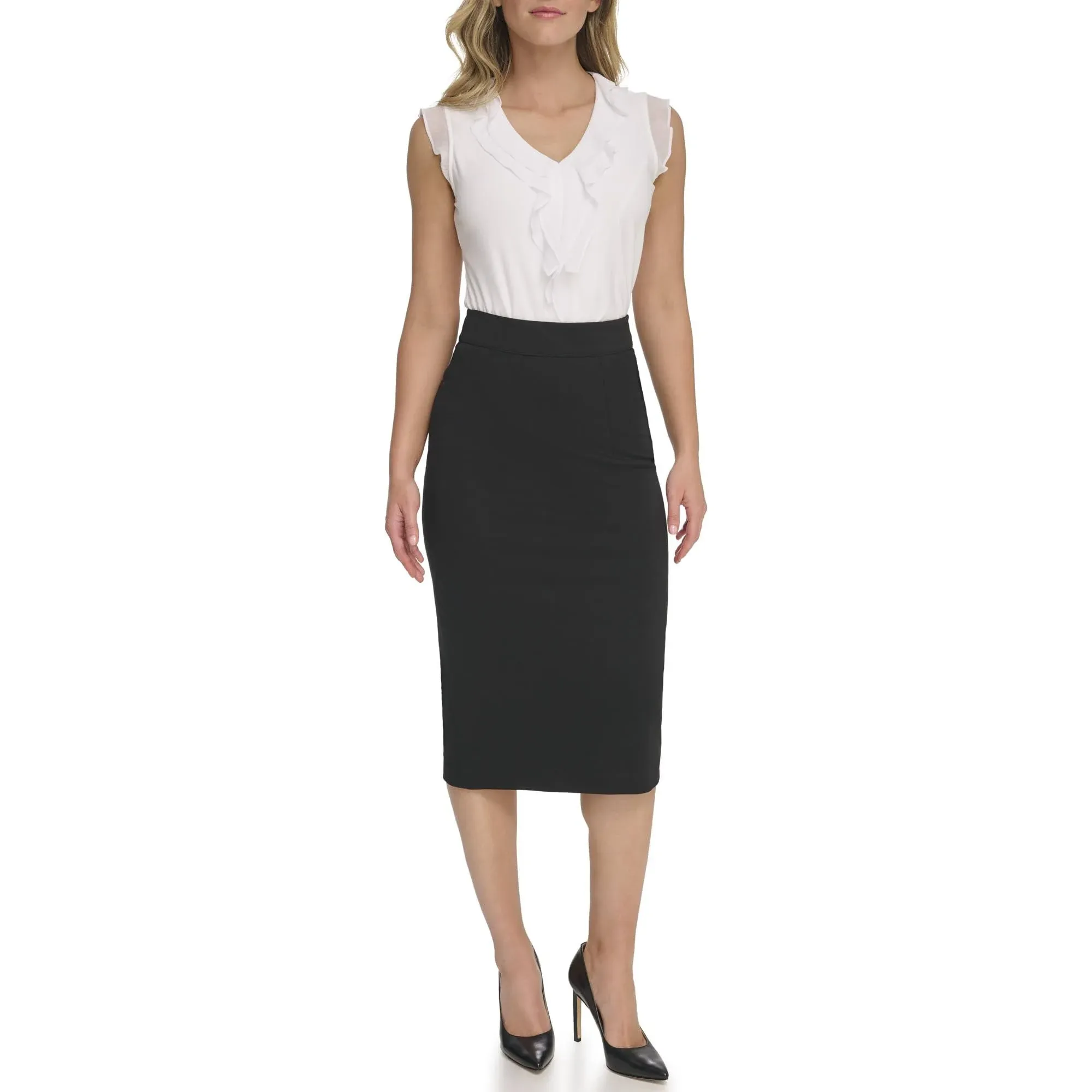 Tommy Hilfiger Women's Ponte Pencil Midi Skirt