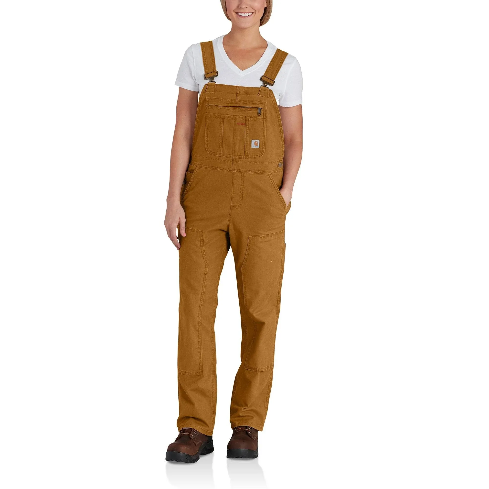 Carhartt Women's Crawford Rugged Flex Loose Fit Canvas Bib Overalls