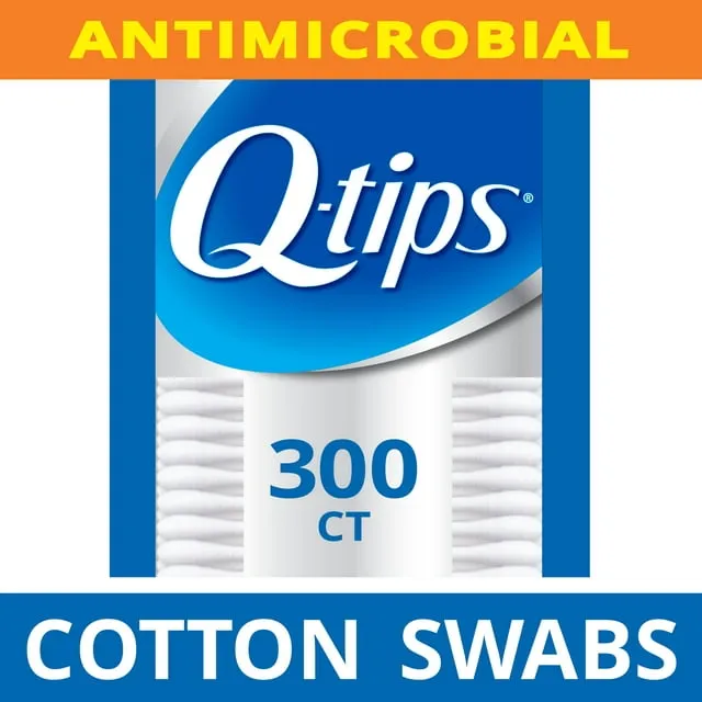 Q-Tips Anti Microbial Cotton Swabs - 300 count