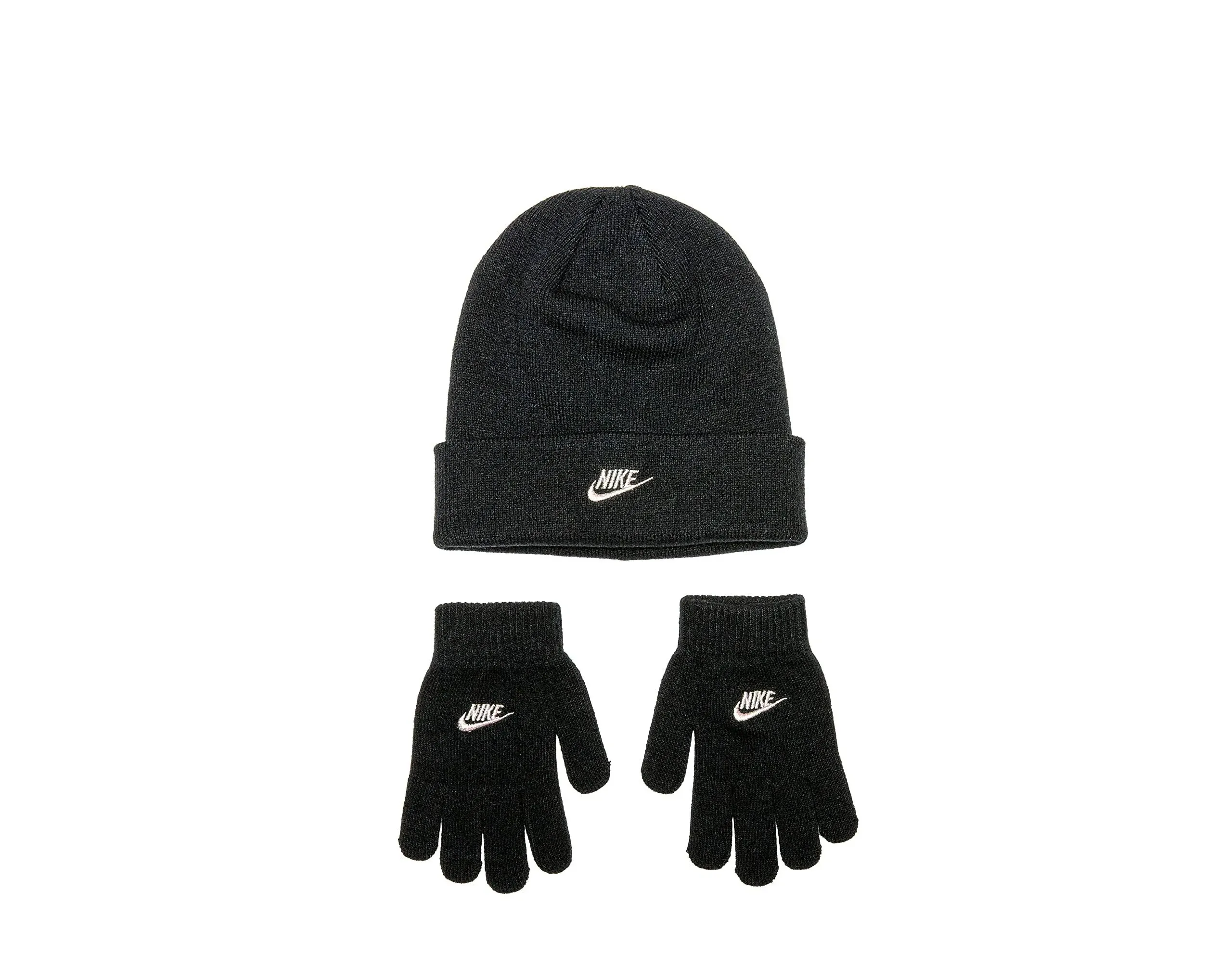 Nike Girls' Futura Beanie and Gloves Set, Black