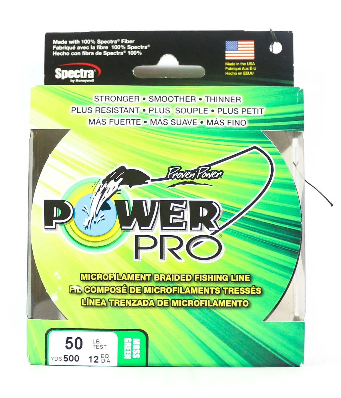 Power Pro Braided Spectra Line 50lb by 500yds Green (1337)