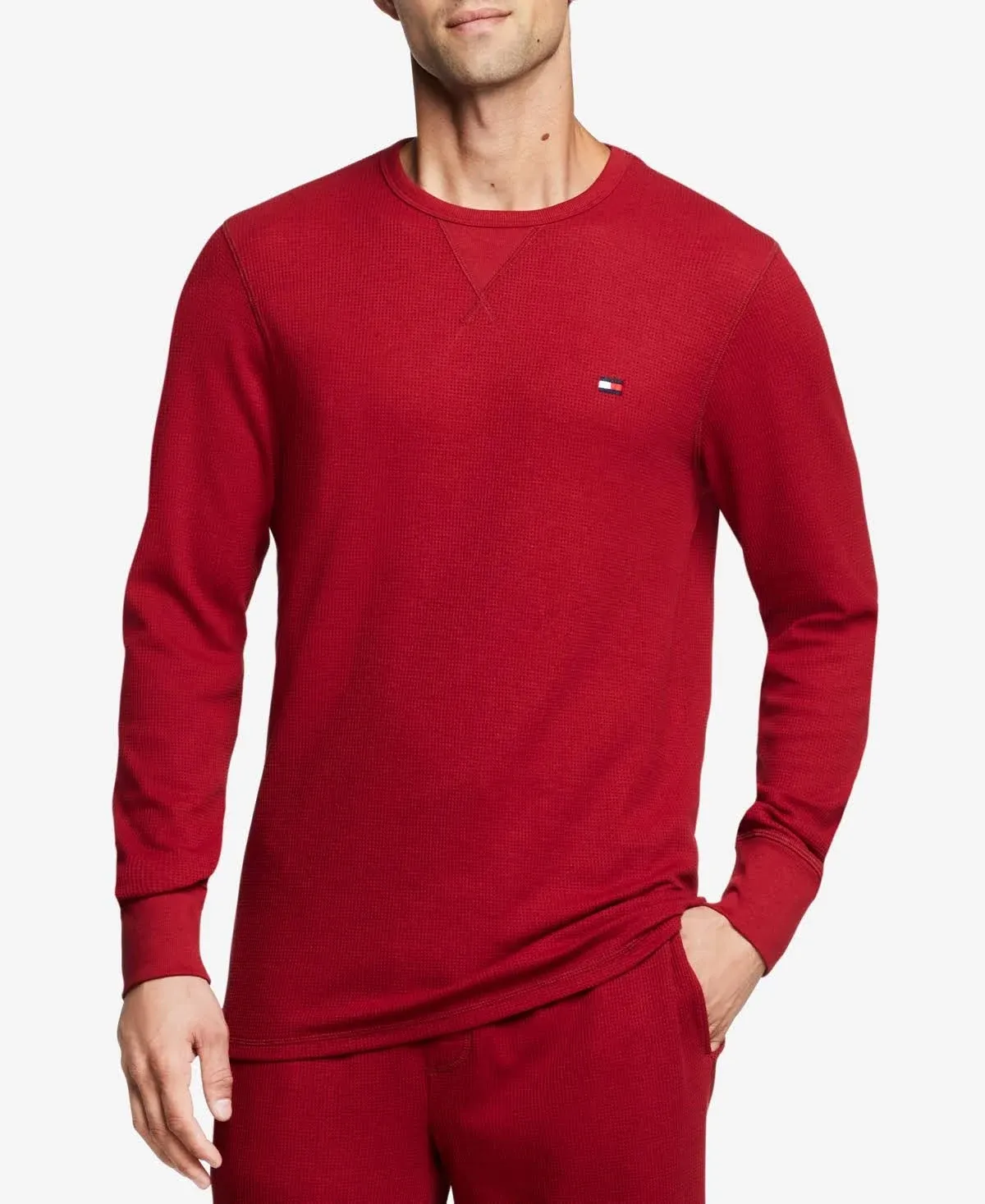 Tommy Hilfiger Men's Thermal Long Sleeve Crew Neck Shirt