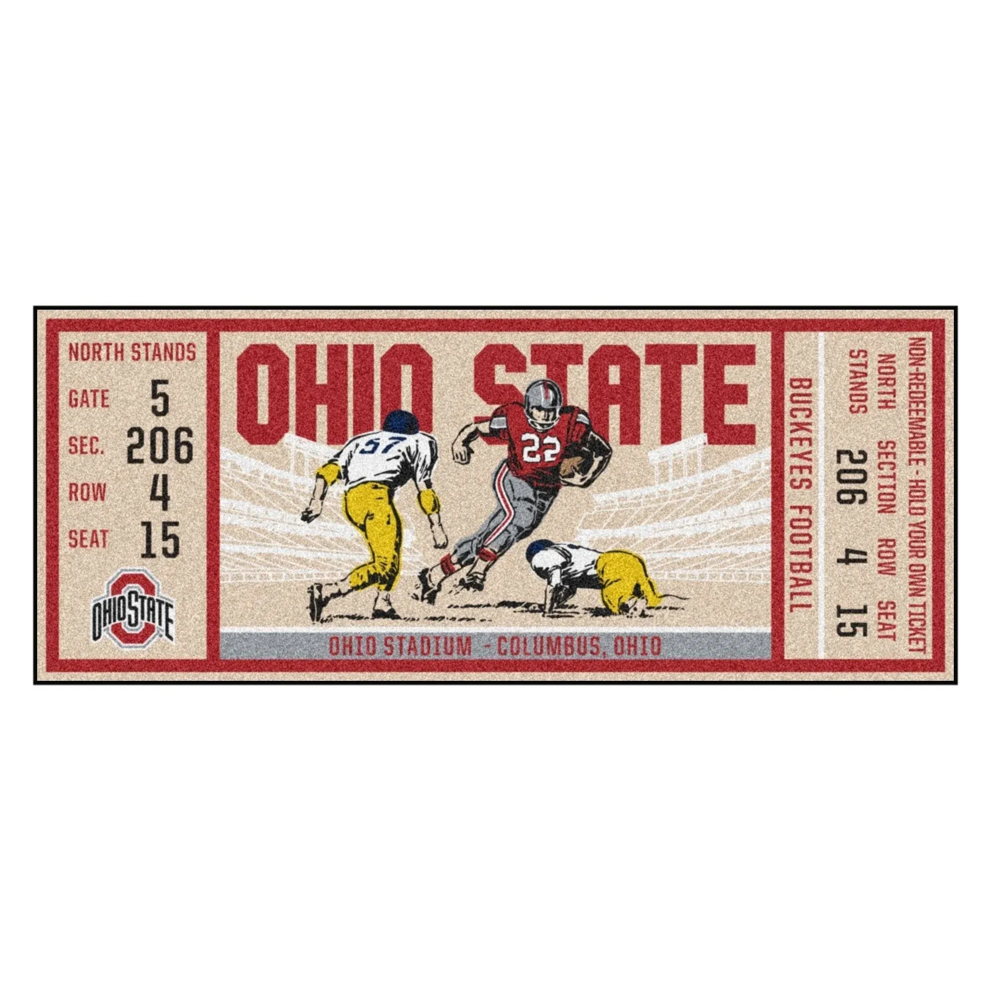 University of Michigan Ticket Runner Rug - 30in. x 72in.