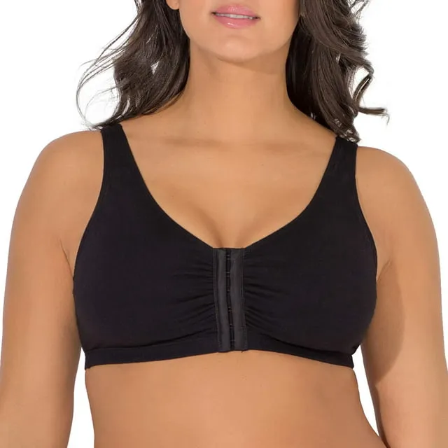 Fruit of the Loom Women's Comfort Front Close Sports Bra, 3 Pack, Style 96014D