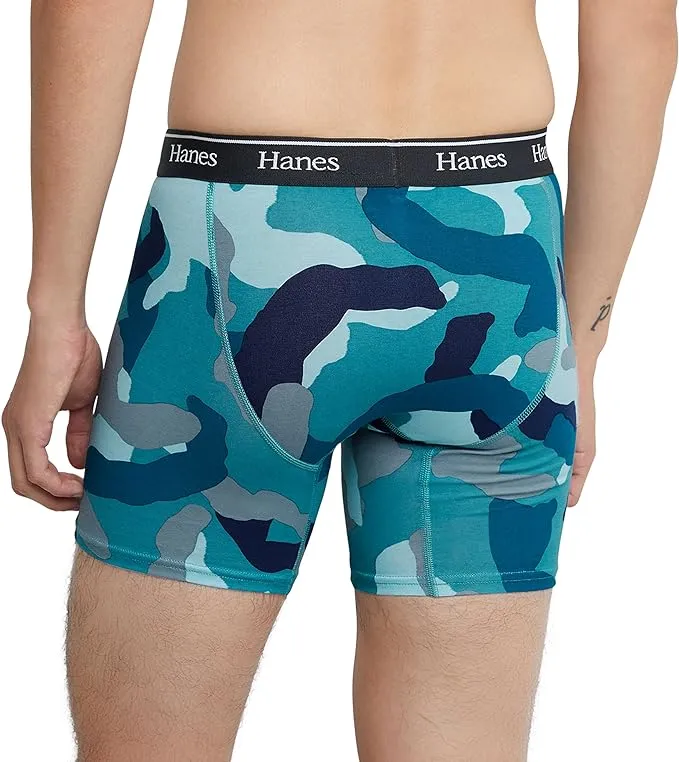 Hanes Originals Men’s Boxer Briefs & Trunks, Stretch Cotton Moisture-Wicking Underwear, Modern Fit Low Rise, Multipacks