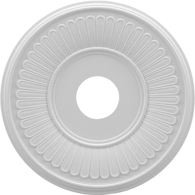 Ekena Millwork CMP16BE 16 x 3.5 x 1 in. Berkshire Thermoformed PVC Ceiling Medallion - 7 in.