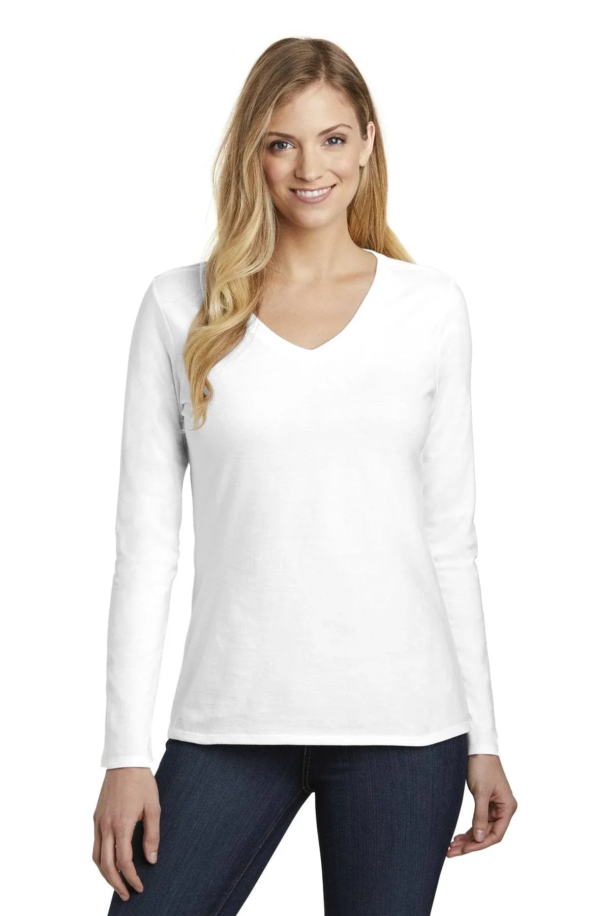 District Women's Very Important Long Sleeve V-Neck Tee