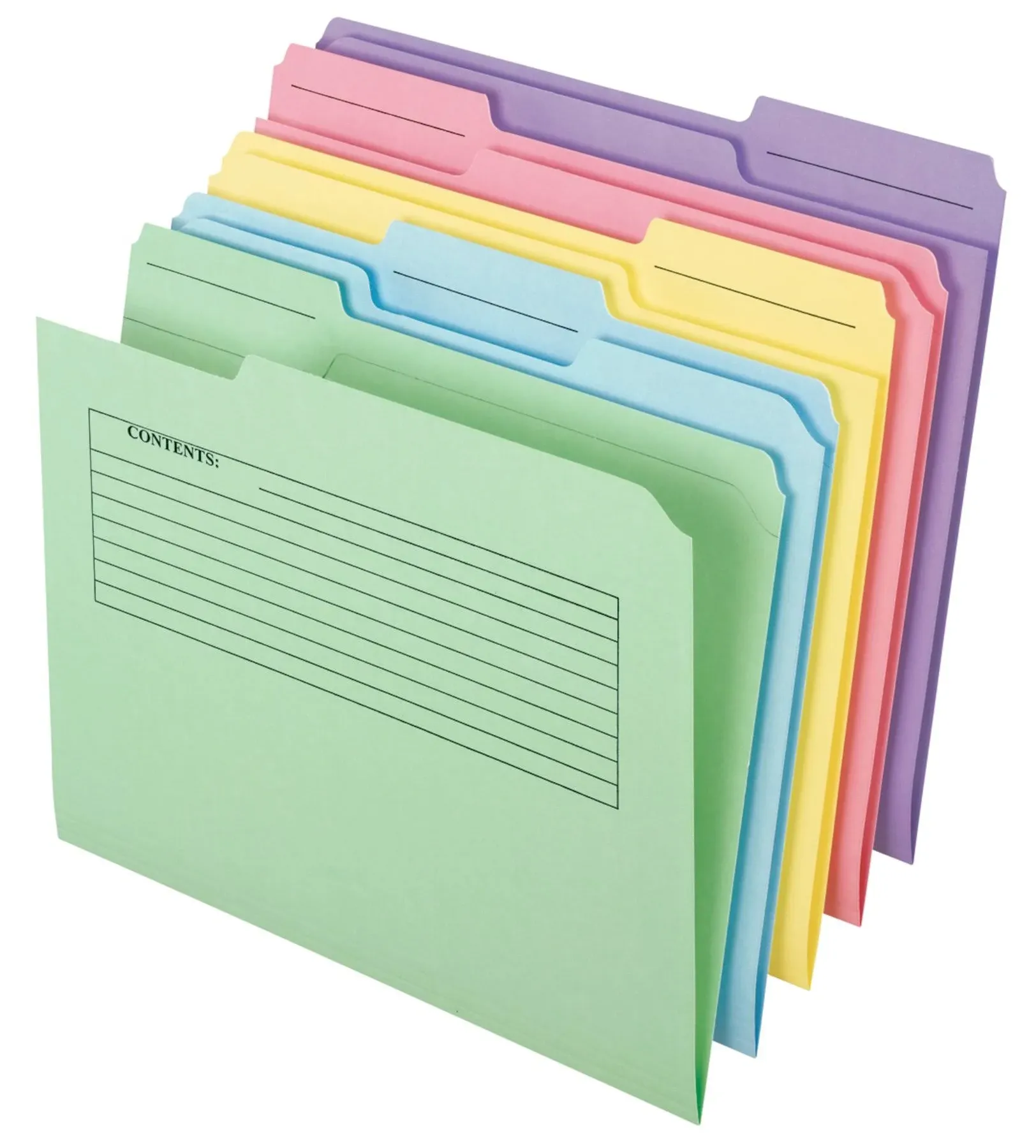 Pendaflex Printed Notes Folders 1/3 Cut Top 45269