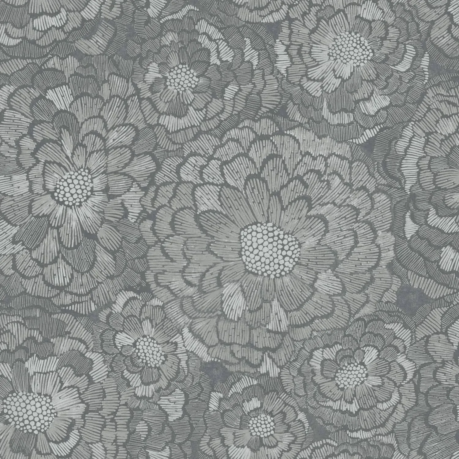 Blue & Taupe Zen Dahlia Peel & Stick Wallpaper - Contemporary - Wallpaper - by York Wallcoverings Inc | Houzz