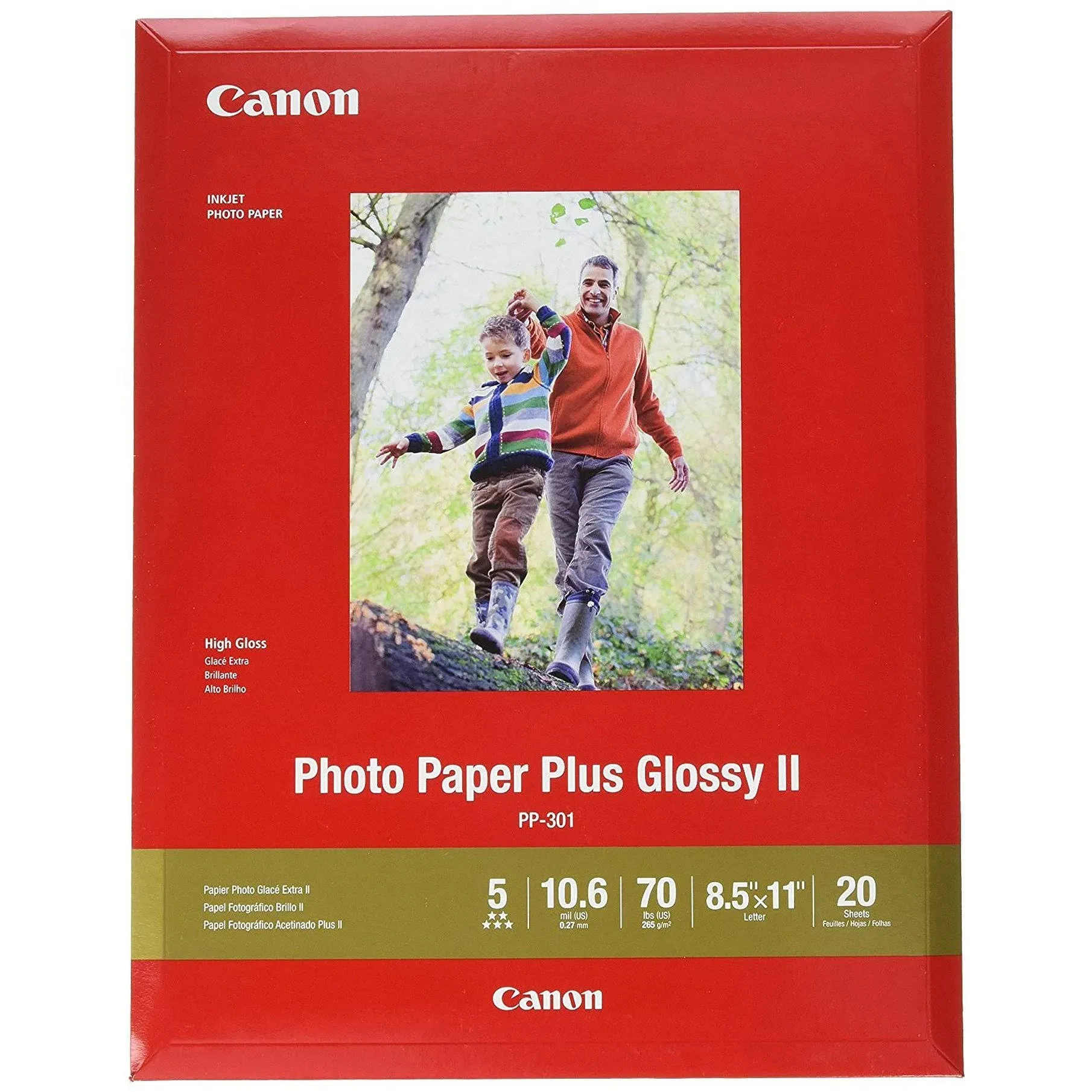 Canon Photo Paper Plus Glossy II - 20 Sheets