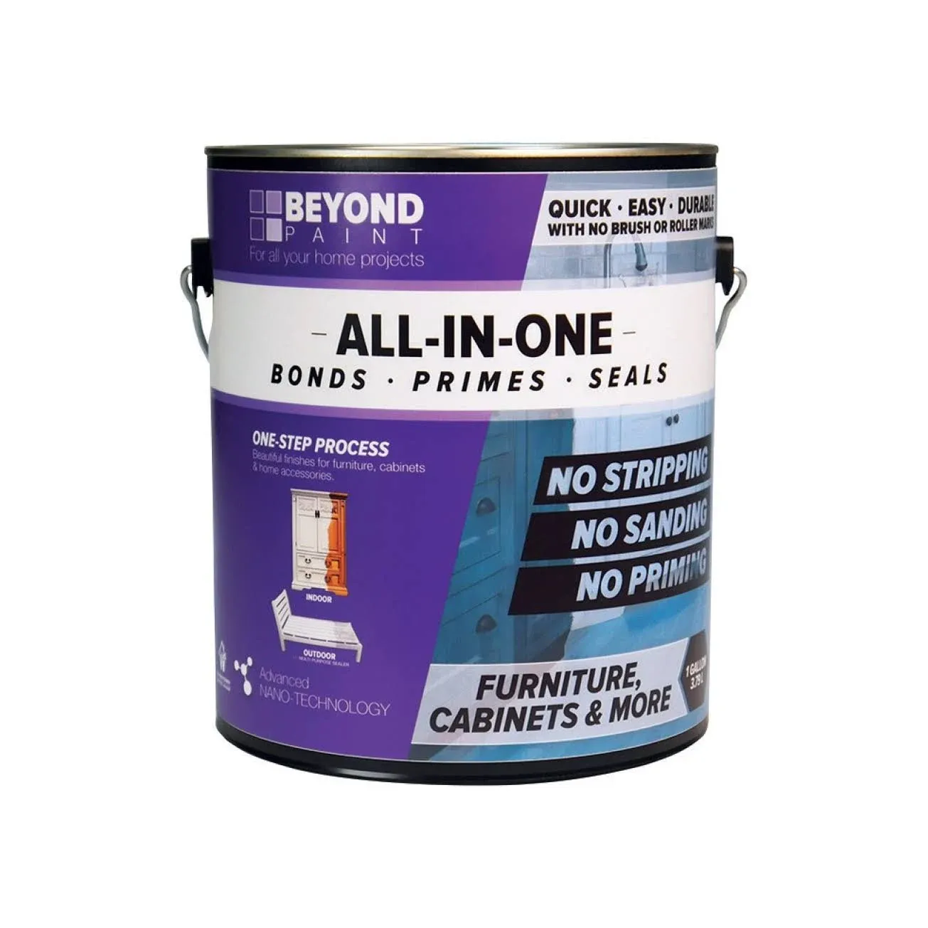 Beyond Paint BP15 All-In-One Paint Matte Linen Water-Based Exterior and Interior 32 g/L 1 gal Linen