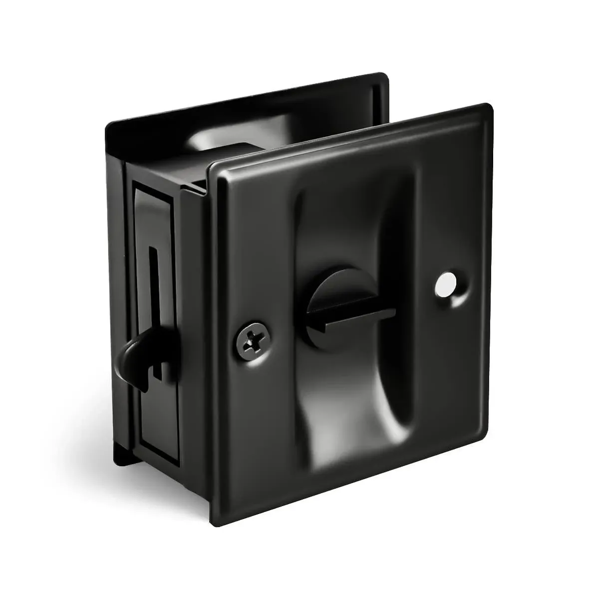 HOMOTEK Privacy Sliding Door Lock with Pull Replace Old Or Damaged Pocket Locks Hardware Quickly and Easily