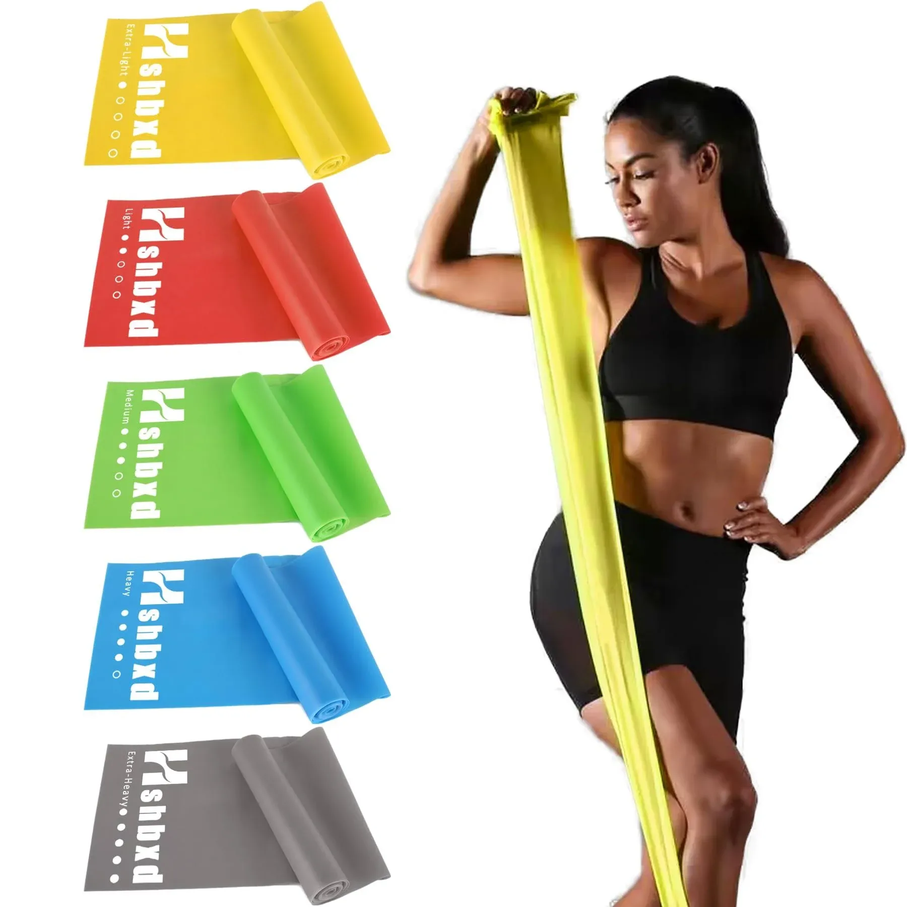 Resistance Bands for Working Out, Physical Therapy Bands, Elastic and Exercise Bands Set for Stretching