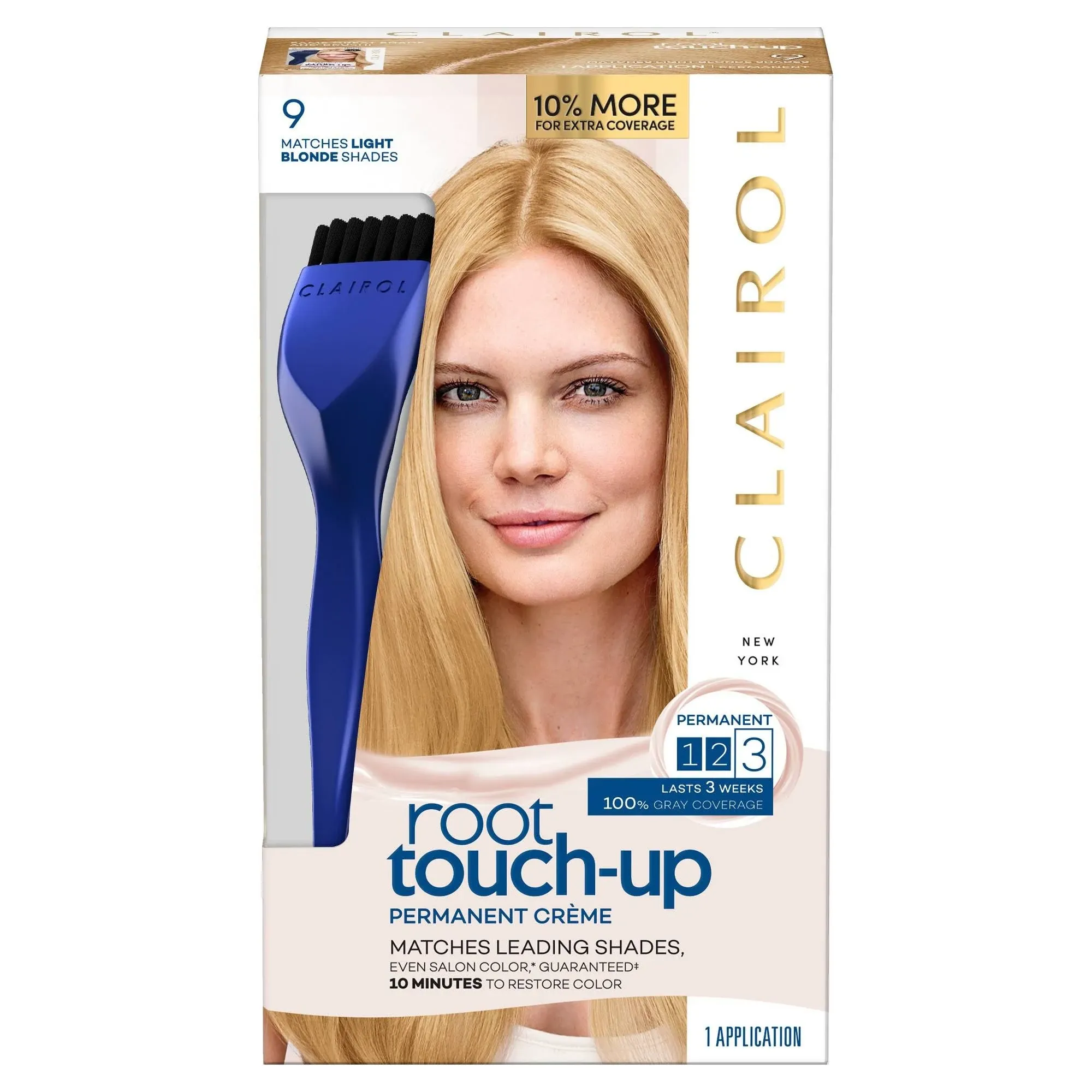 Clairol Root Touch Up Hair Color, Permanent Creme, Light Blonde 9