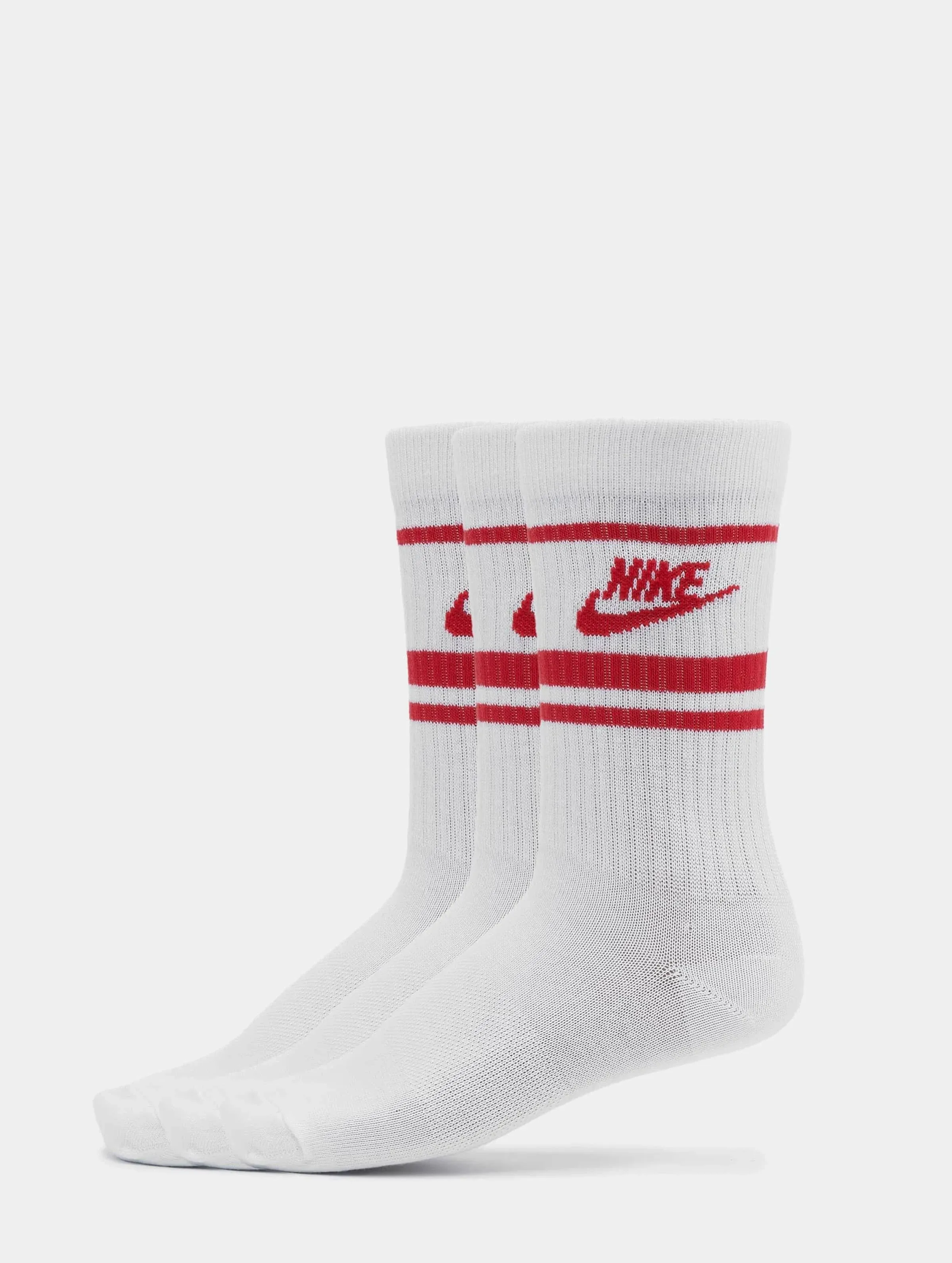 Nike Everyday Essential Crew Socks ( 3 Pairs) - White/Red