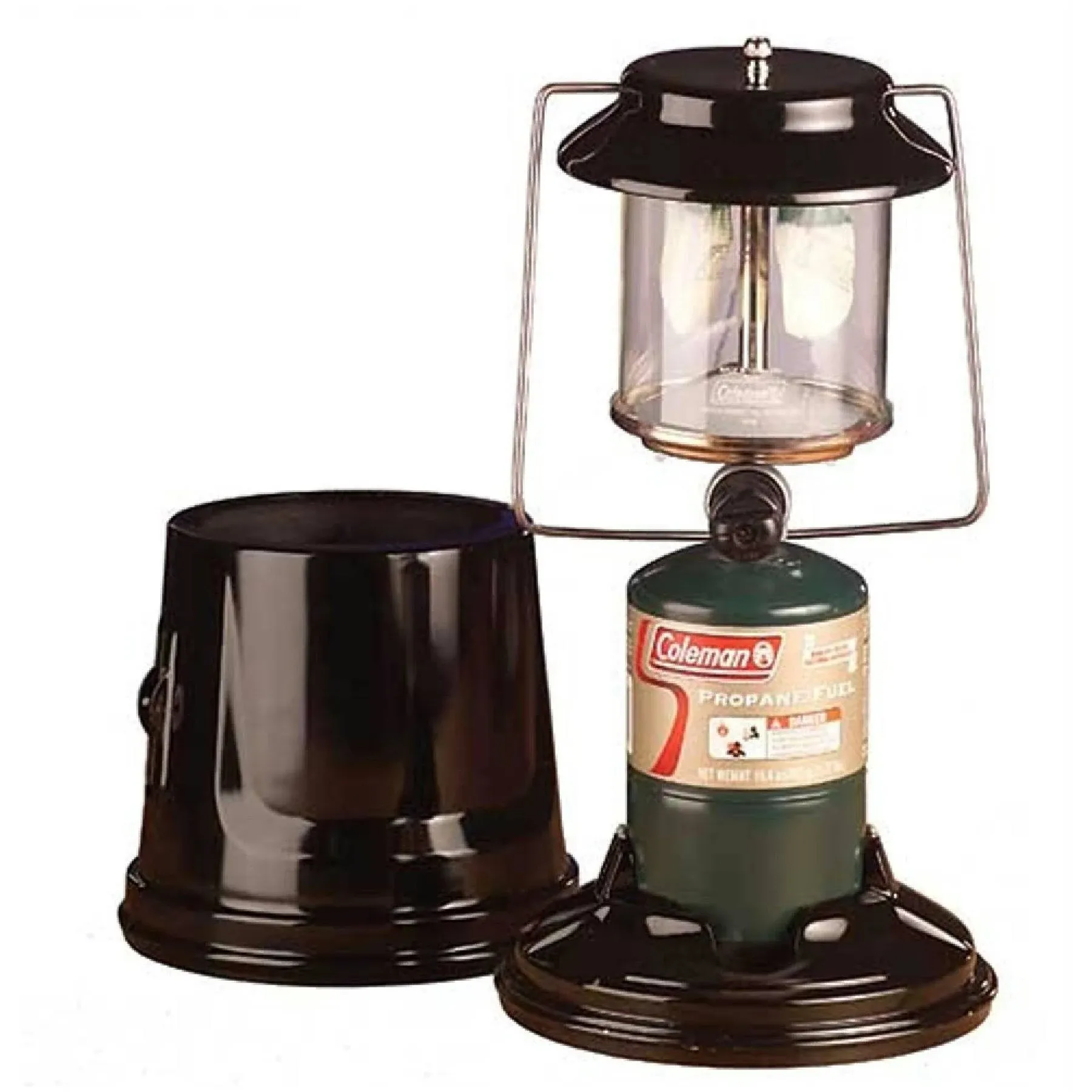 COLEMAN Deluxe Two Mantle Instastart Quickpack Propane Camping Lantern w/ Cover