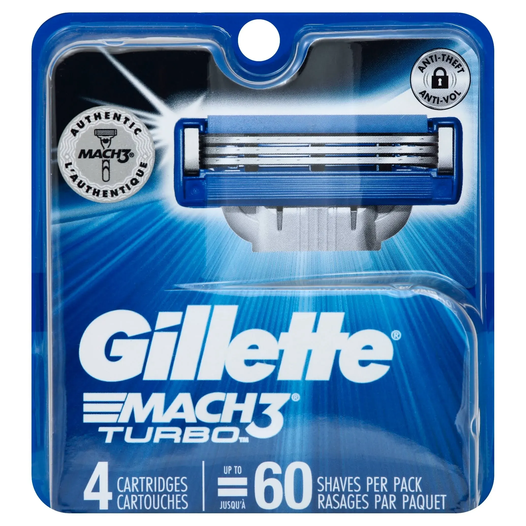 Gillette 4 Count Mach3 Turbo Cartridges