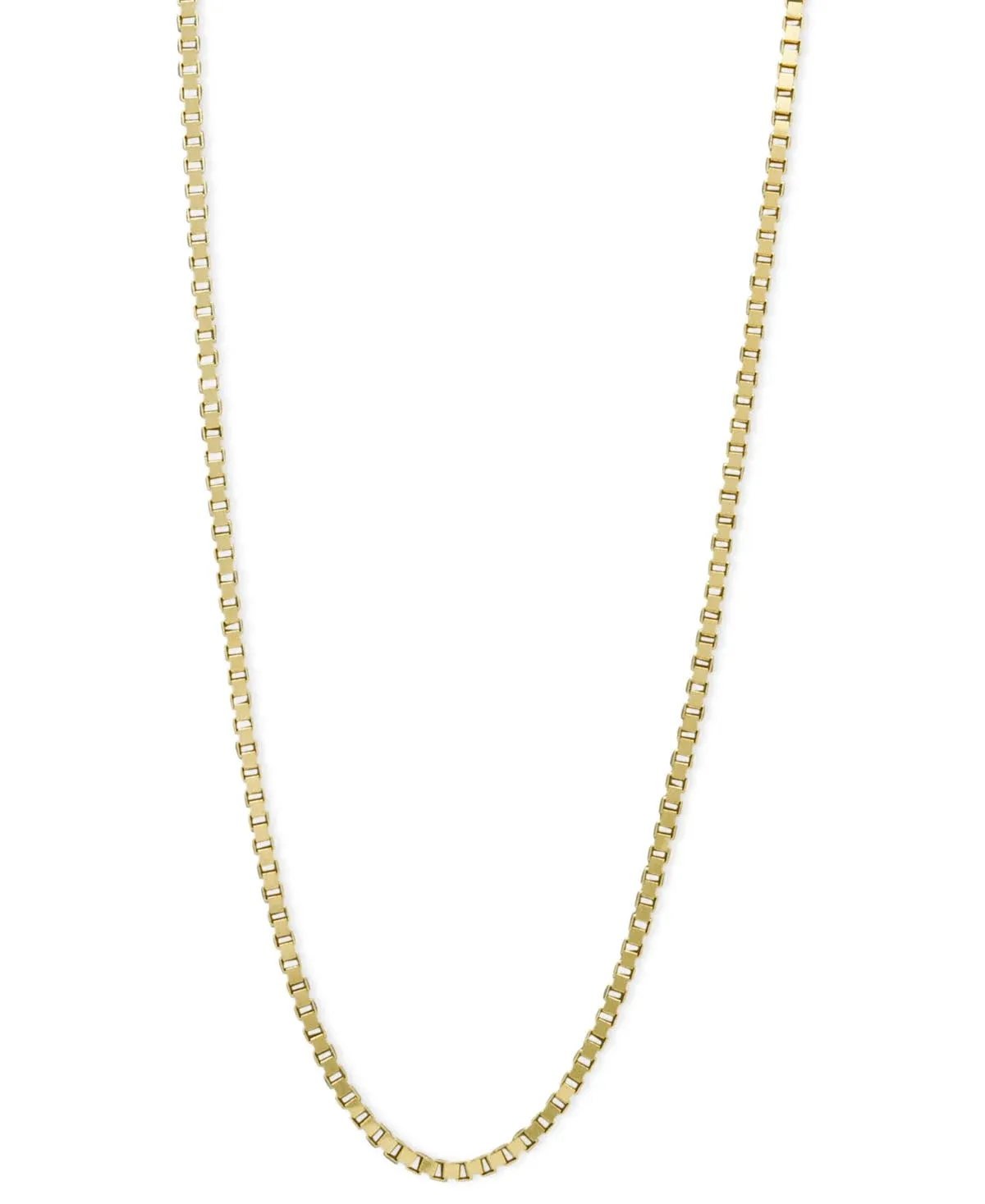 Macy's 14K White Gold Plain Box Chain Necklace