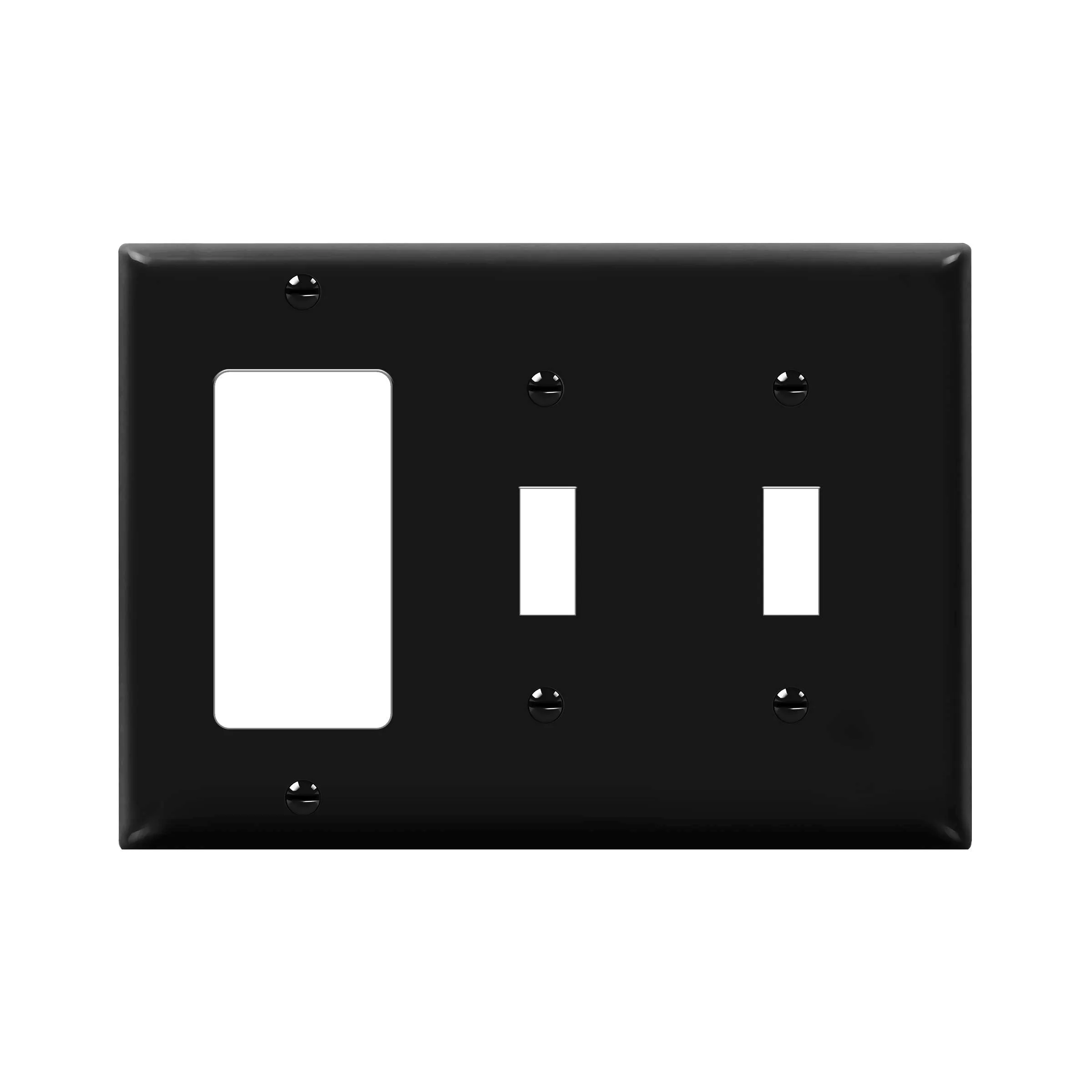 Enerlites Combination Triple Light Switch Plate, Double Toggle/Single Decorator ...