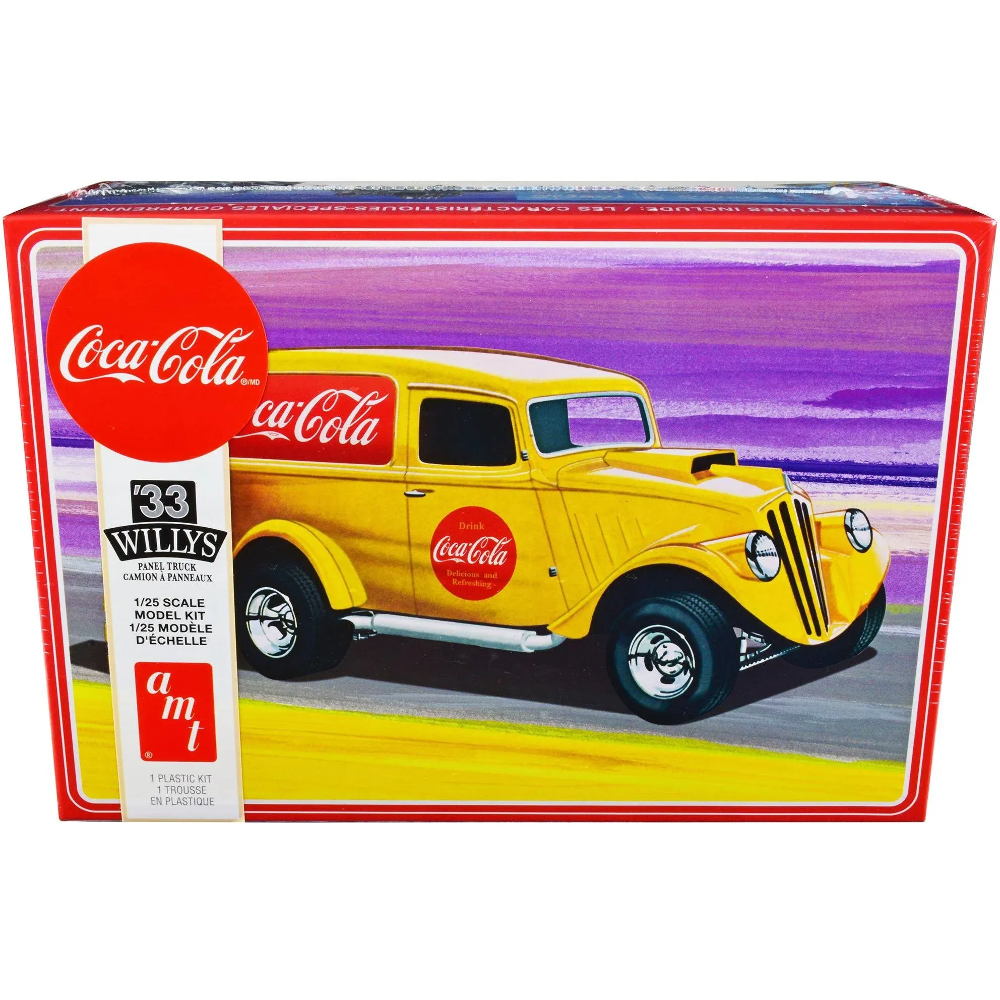 Skill 2 Model Kit 1933 Willys Panel Truck "Coca-Cola" 1/25 Scale Model by AMT