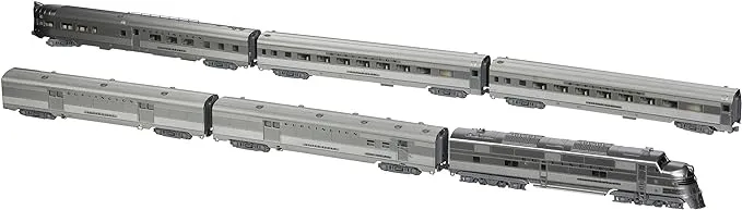 Kato USA Model Train Products CB&Q EMD E5A Silver Streak Zephyr 6-Unit Set