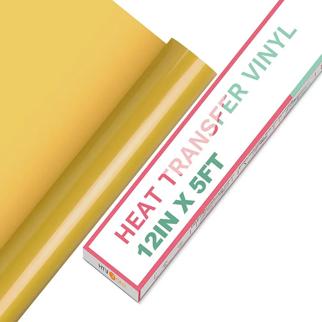 Heat Transfer Vinyl Gold 12" x 5 ft Roll HTVRONT