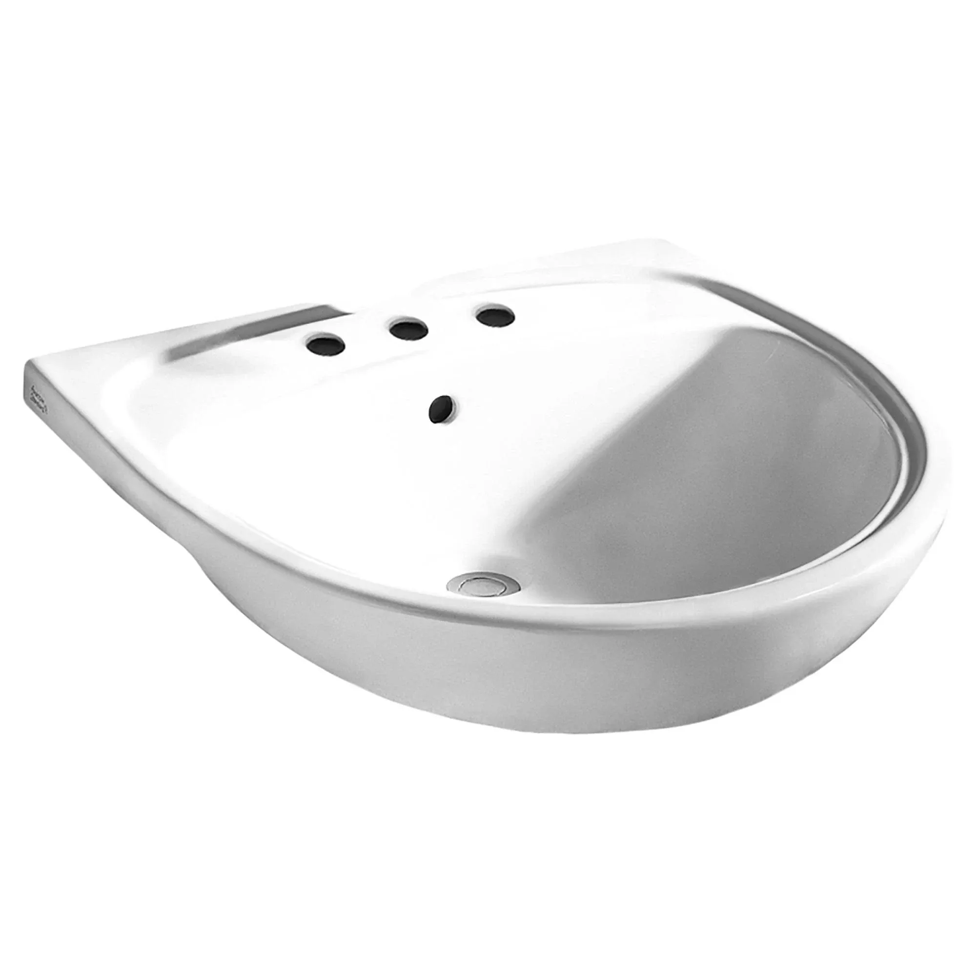 American Standard 9960.803.020 Mezzo Semi-Countertop Sink with 8-Inch Faucet Spacing and Rear Overflow for 13-Inch Minimum Depth Countertop Sinks, White