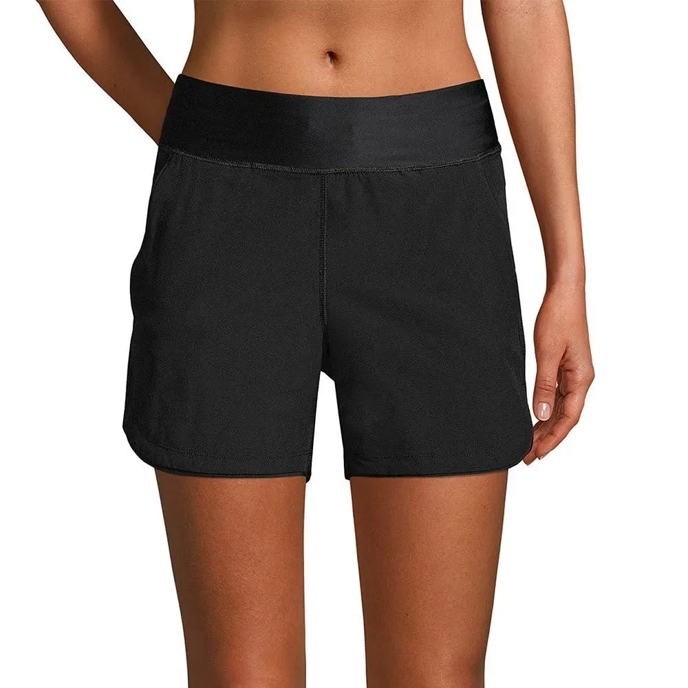 Lands' End Women's 5" Quick Dry Swim Shorts with Panty