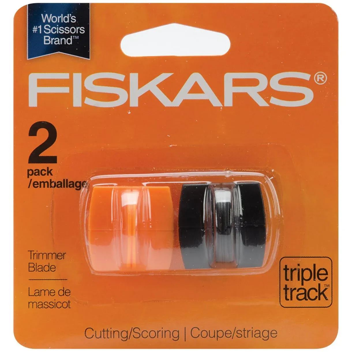 Fiskars TripleTrack High-Profile Replacement Blades 2/Pkg-Straight & Scoring, Style I