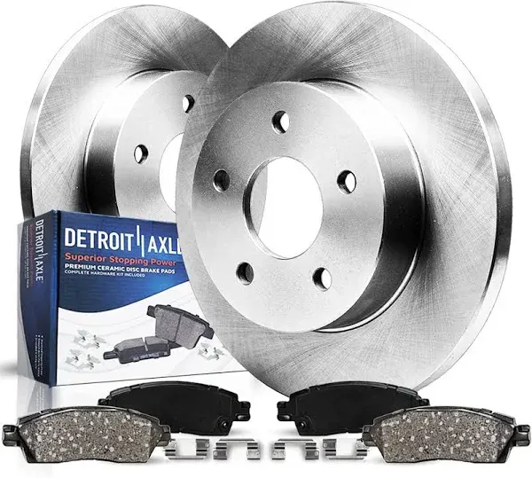 Detroit Axle - Rear Brake Kit for Ford Explorer Flex Taurus Edge Lincoln MKS MKX MKT SOLID Disc Brake Rotors Replacement Ceramic Brakes Pads: 12.99" inch Rotor [Standard Duty Brakes]