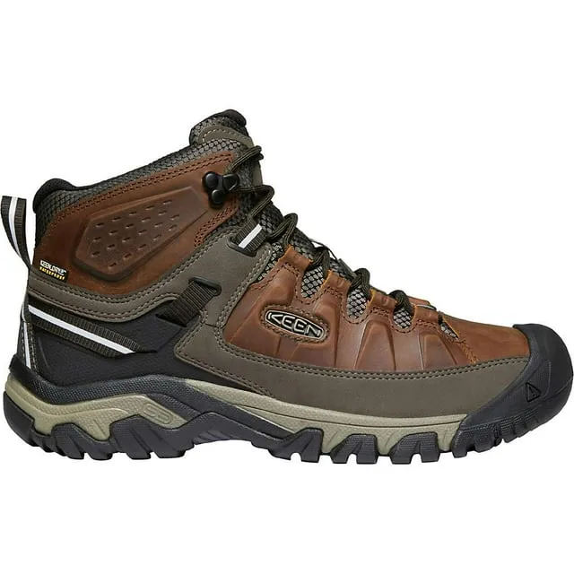 KEEN Men's Targhee 3 Mid Height Waterproof Hiking Boots, Chestnut/Mulch, 10.5