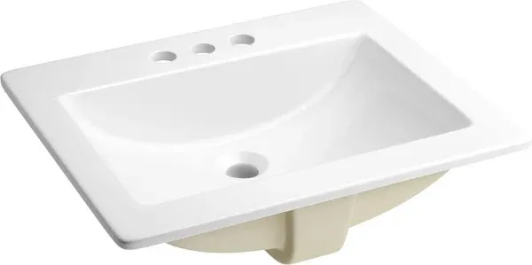 PROFLO Pf21184 Hoffman 24-1/4 inch Rectangular Vitreous China Drop in Bathroom ...