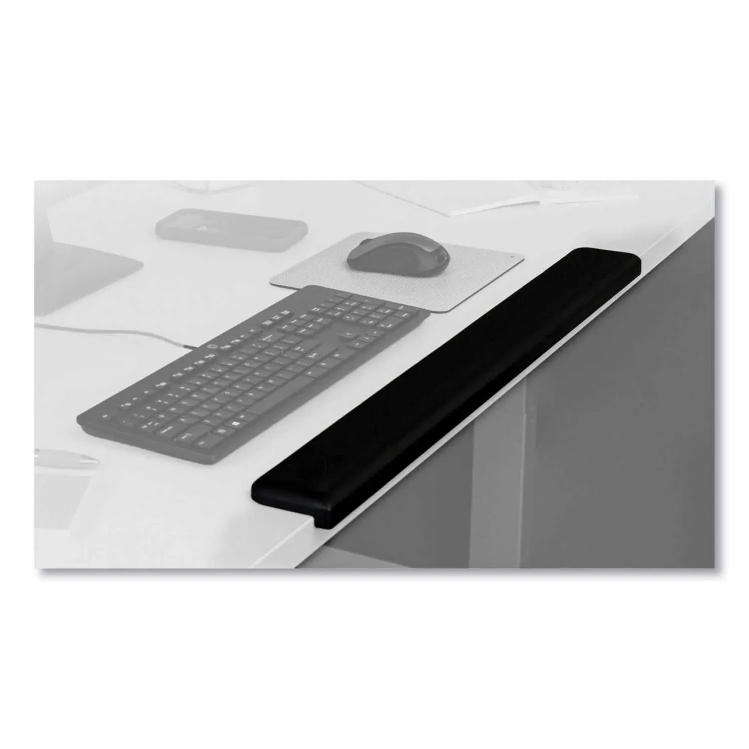 3M - Gel Wrist Rest for Standing Desks, 30.13 x 3.25, Black