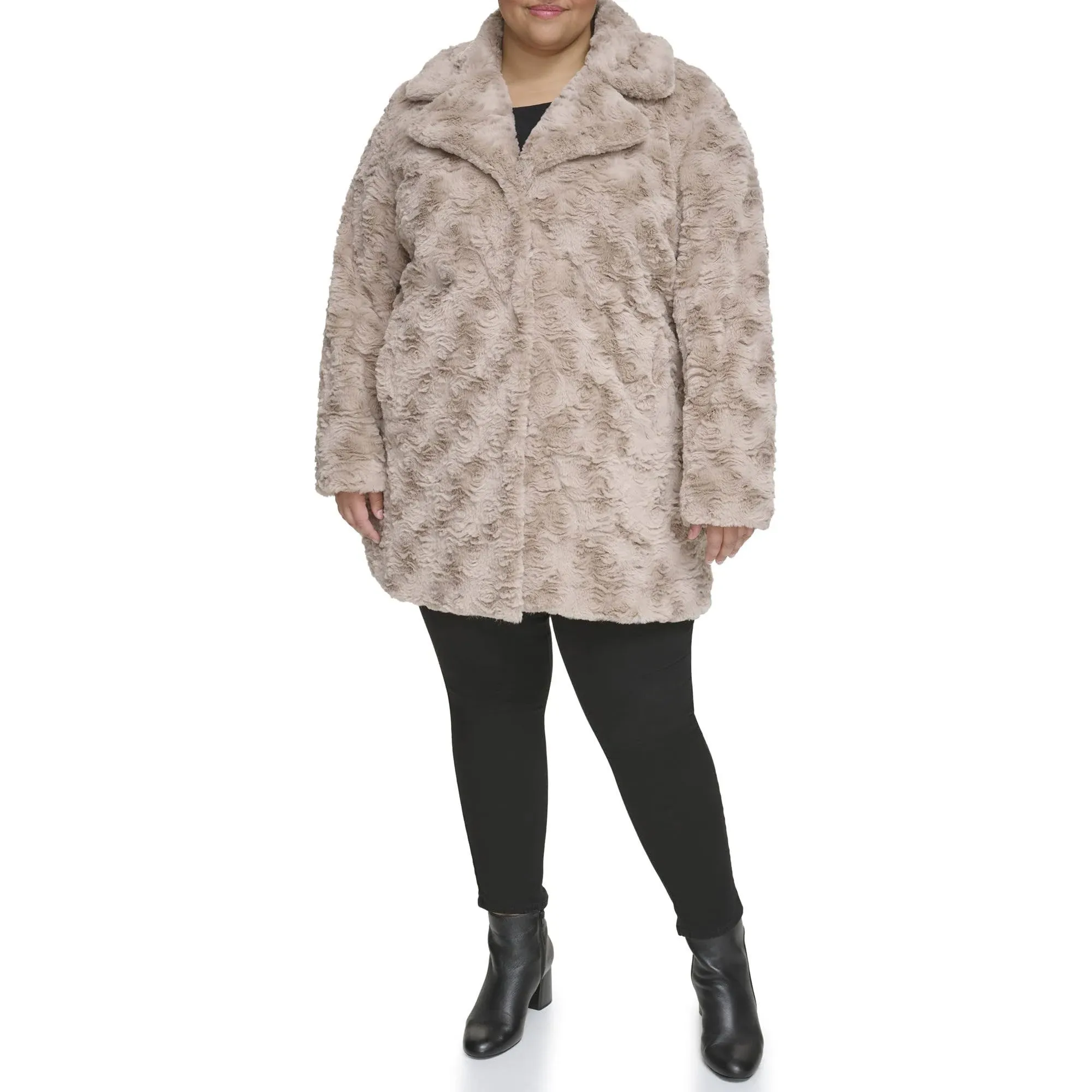 Kenneth Cole Women's Mckenna Faux Fur Coat