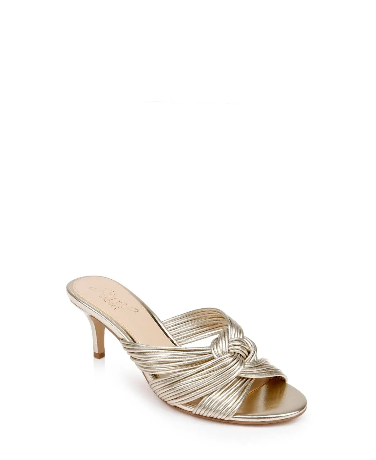 Jewel Badgley Mischka Women's Mia Twisted Leather Mules