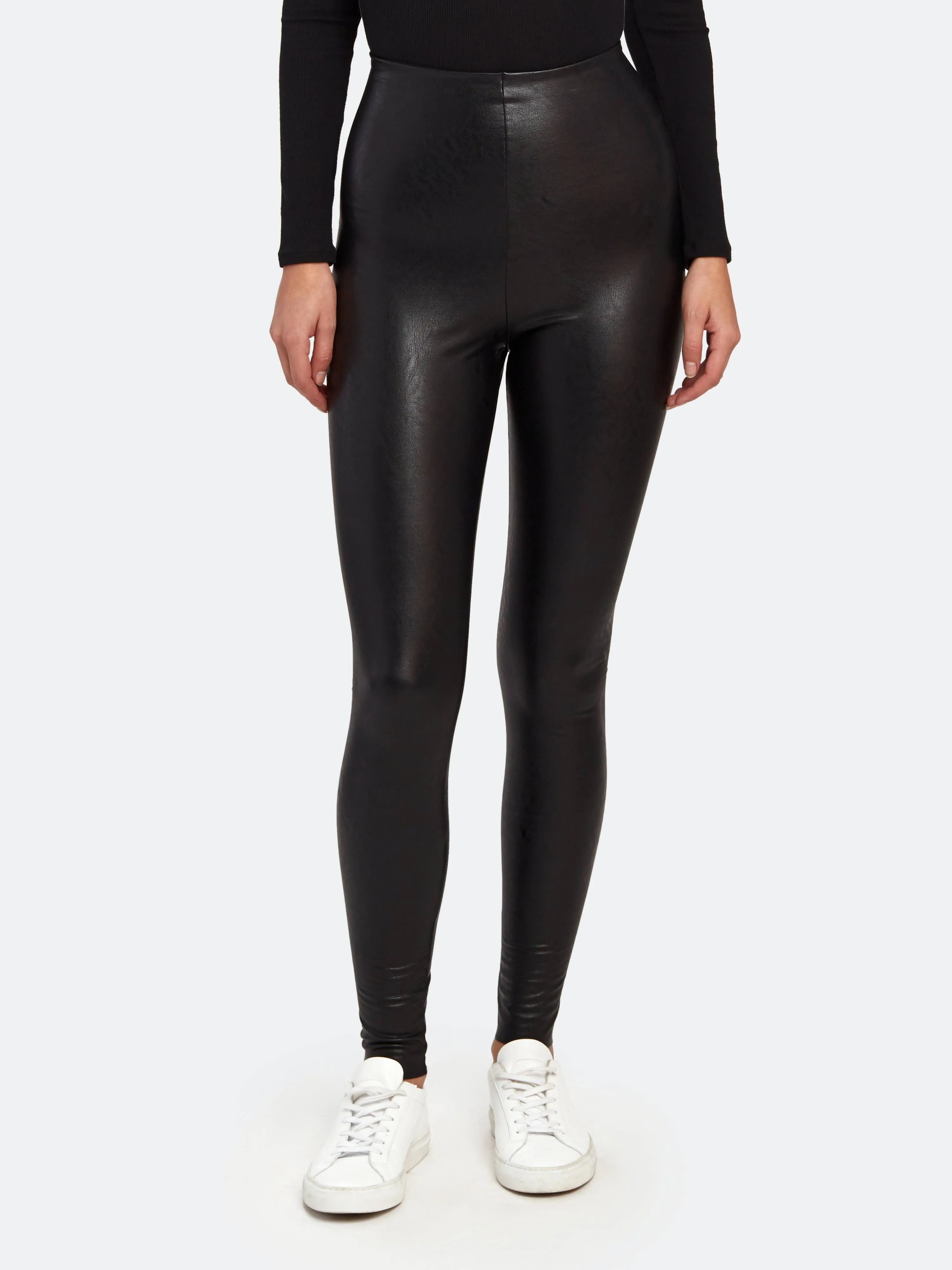 Commando Perfect Faux Leather Leggings - Black - L