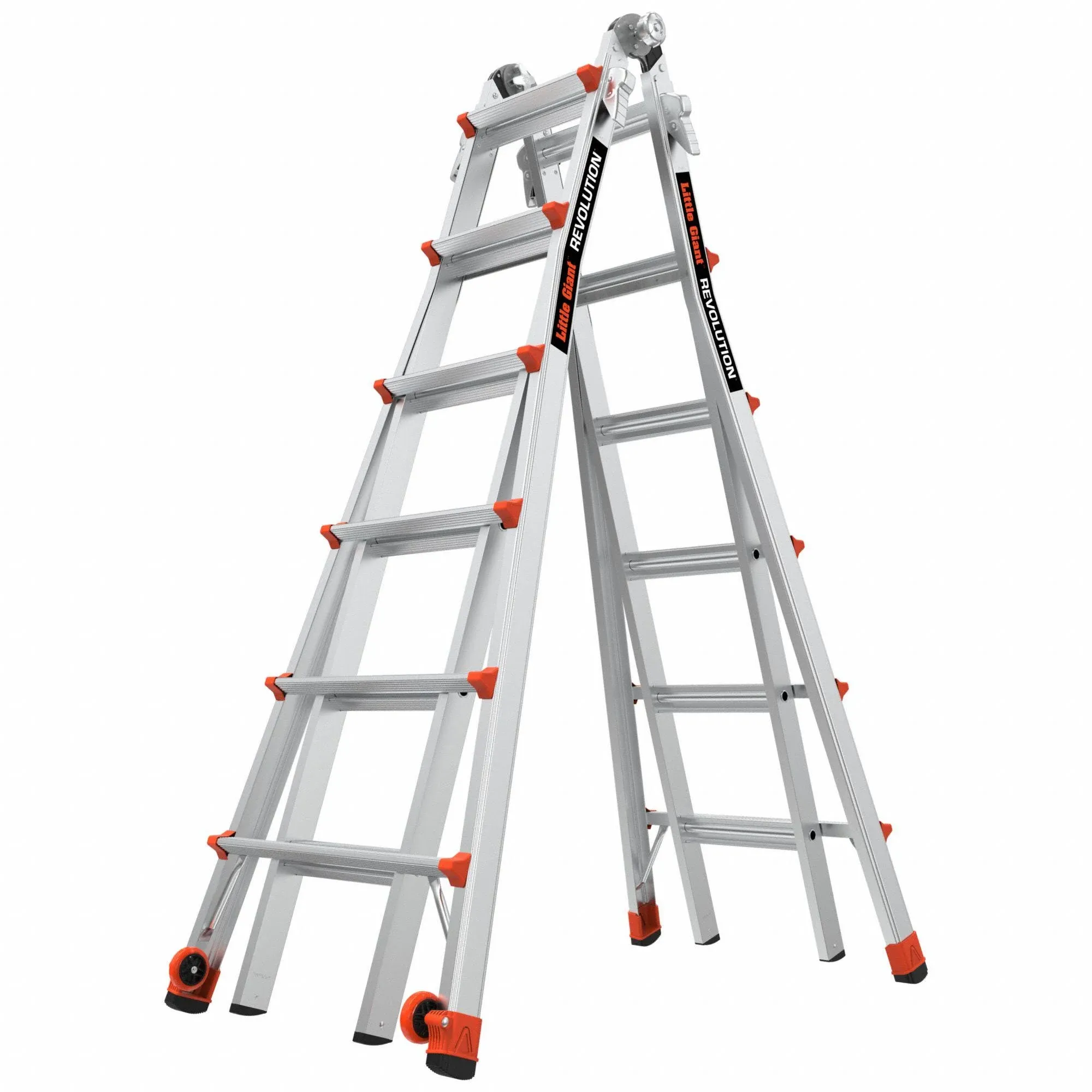 Little Giant Model 13126-001 REVOLUTION 2.0, Model 26 - ANSI Type IA - 300 lb Rated, Aluminum Articulated Extendable Ladder with TIP & GLIDE Wheels