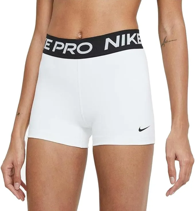 Nike Pro Women's White 3-Inch Shorts M