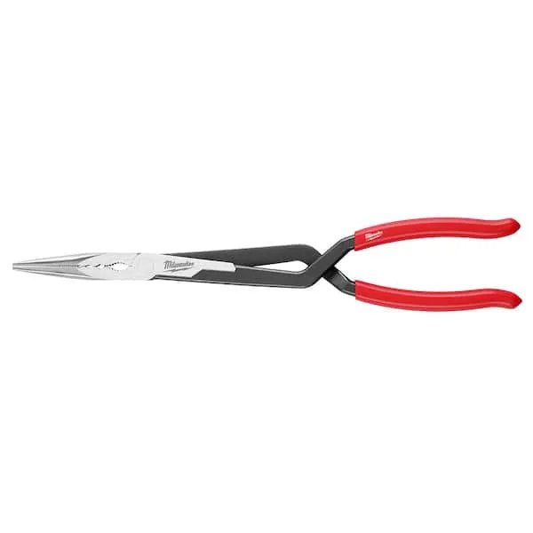 13 in. Straight Long Needle Nose Pliers with Slip Resistant Grip