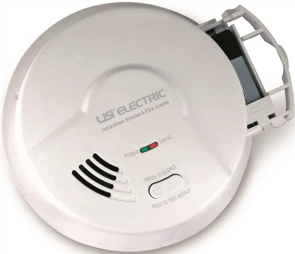 USI Electric Hardwired Ionization Smoke and Fire Alarm with Battery Backup