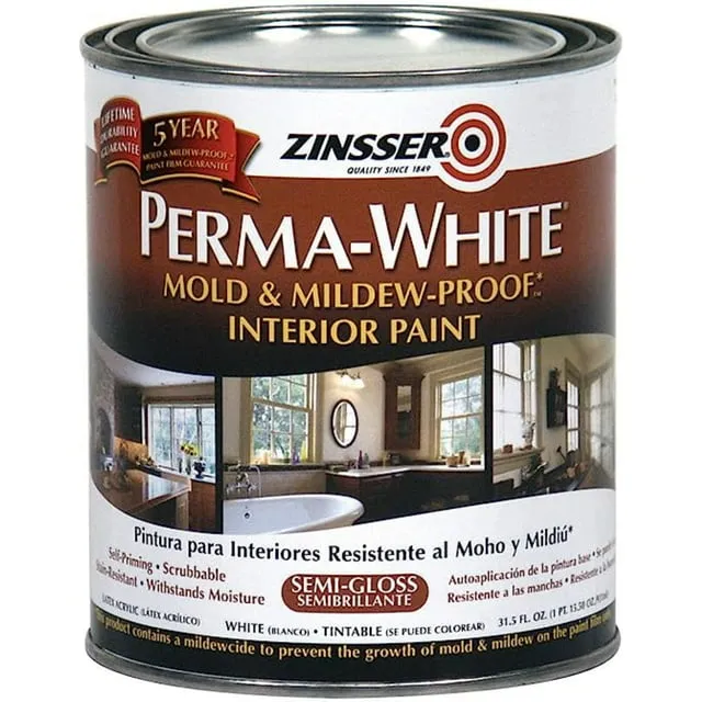 RUST-OLEUM 02754 White Perma Interior Acrylic Paint, 1 Quarts (Pack of 1)