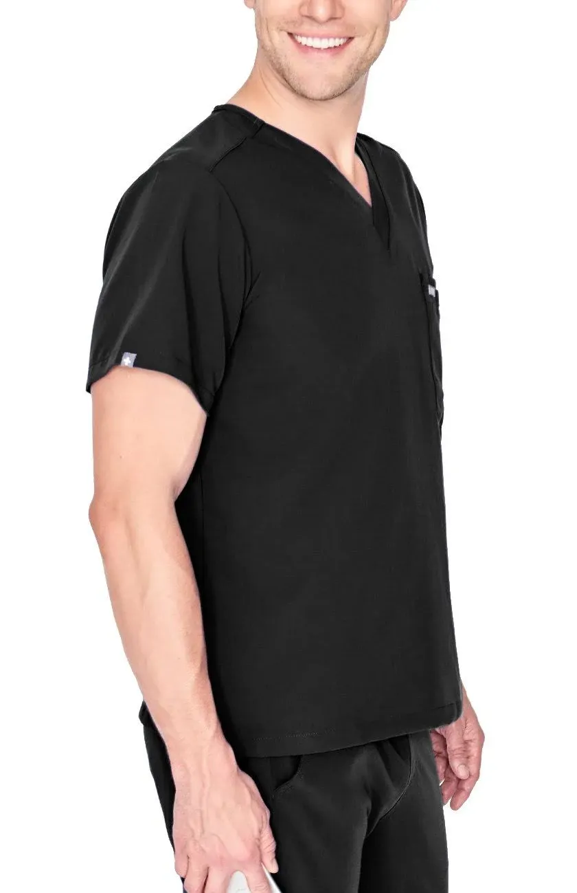 Figs Mens Black Leon - Three-Pocket Scrub Top