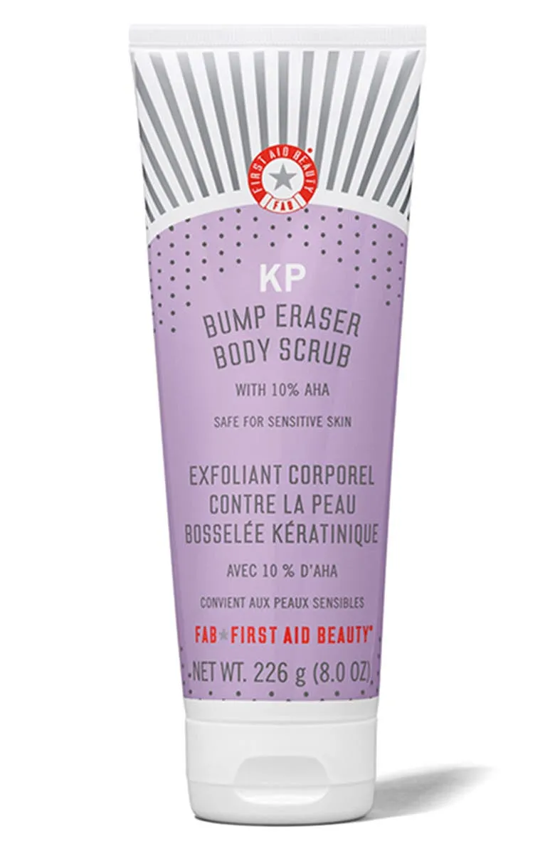 First Aid Beauty KP Bump Eraser Body Scrub Exfoliant Keratoz Pilaris için %10 AHA 2 oz