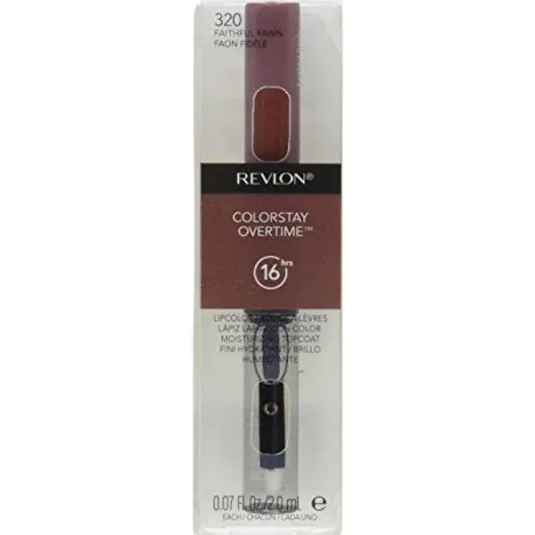 Revlon ColorStay Overtime Liquid Lipcolor, faithful fawn - 0.07 fl oz tube