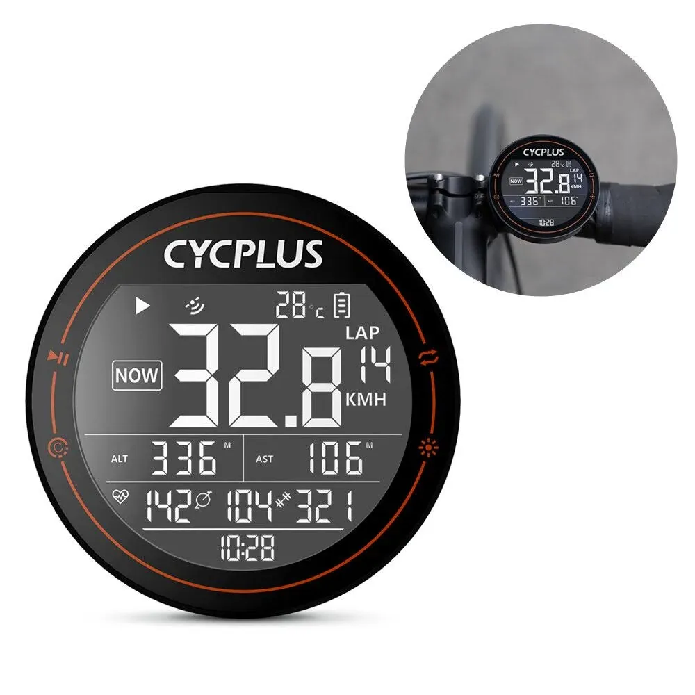 CYCPLUS. CYCPLUS M2 Bike Computer ANT+ GPS Bluetooth Smart Wireless Stopwatch Speedometer Odometer Waterproof Cyclocomputer Accessories for MTB Road C