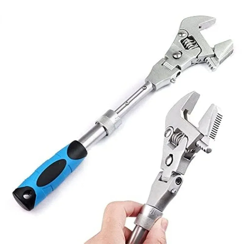 5-in-1 10 Inch Adjustable180 Degrees Bent Ratchet Torque Universal Wrench